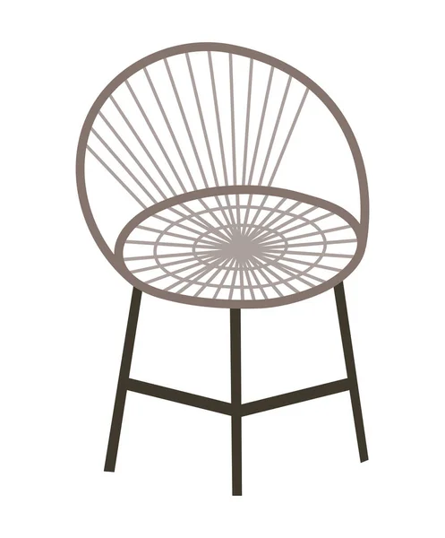 Круглый металлический стул — стоковый вектор