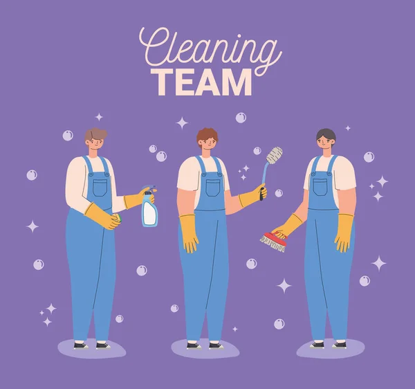 Αφίσα ομάδας καθαρισμού — Διανυσματικό Αρχείο