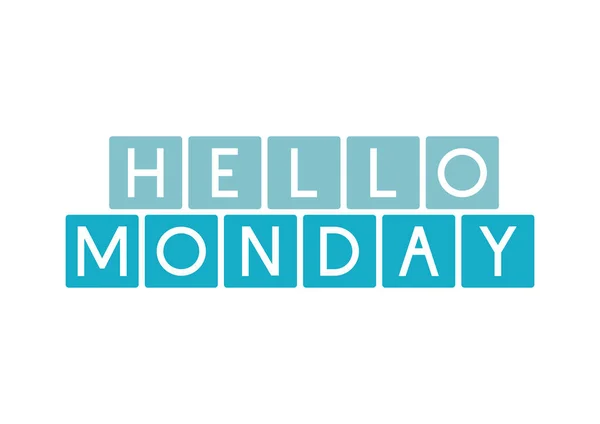 동기 부여의 인용문 Hello monday — 스톡 벡터