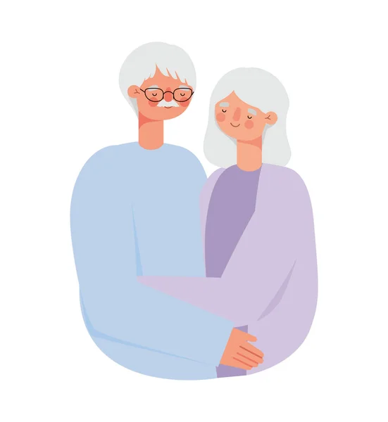 Nice grandparents representation — Stock Vector