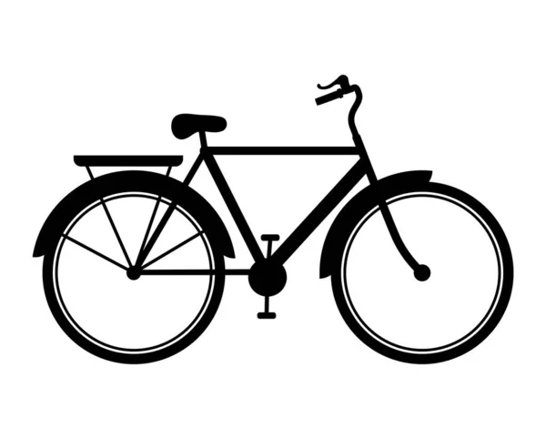 Zwarte fiets illustratie — Stockvector