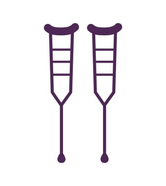 Bir çift koltuk değneği.