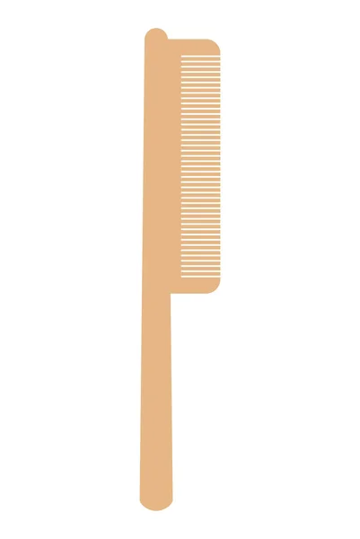 Représentation de brosse à cheveux en bois — Image vectorielle