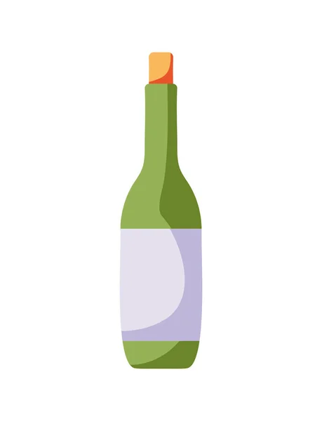 Zielona butelka wina — Wektor stockowy