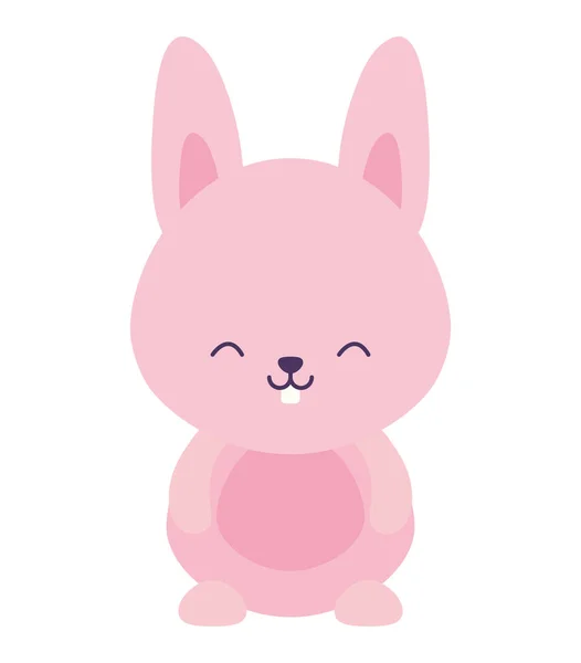 Roztomilý růžový králík — Stockový vektor