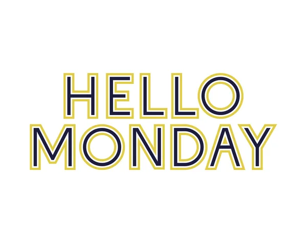 "你好星期一"的动机设计 — 图库矢量图片