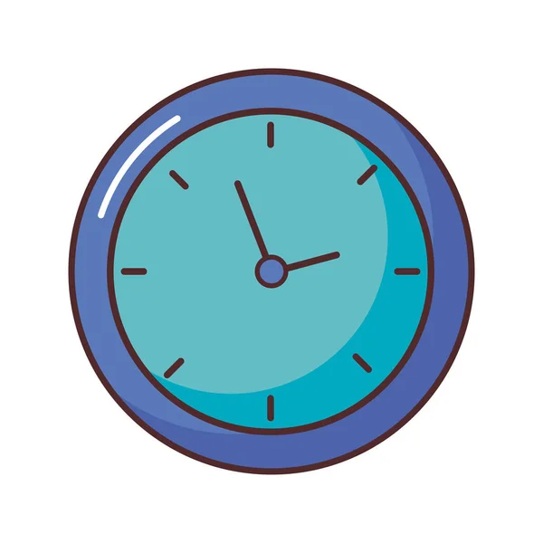 Design horloge bleue — Image vectorielle