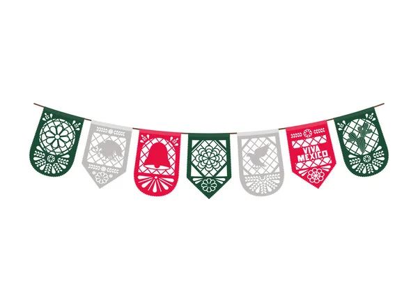 Ghirlande messicane decorative — Vettoriale Stock