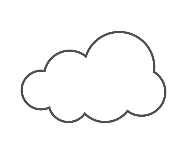 Значок силуэта облака — стоковый вектор