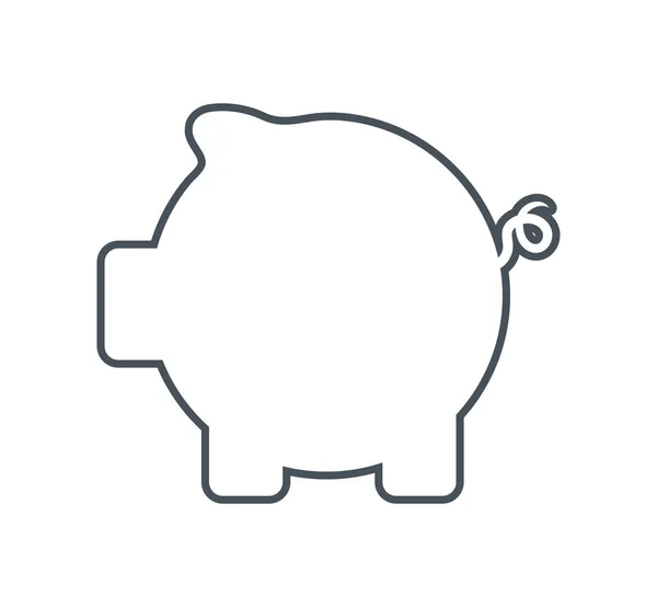 Icona della silhouette del maiale — Vettoriale Stock