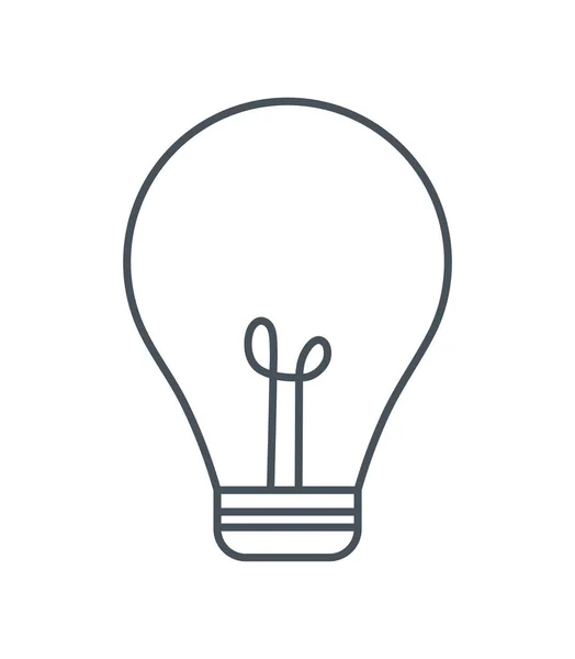 Lightbulb silhouette icon — Stock Vector