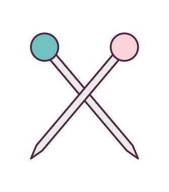 Dikiş iğneleri illüstrasyonu