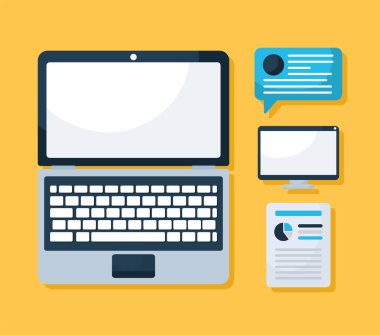 dört dizüstü bilgisayar simgesi