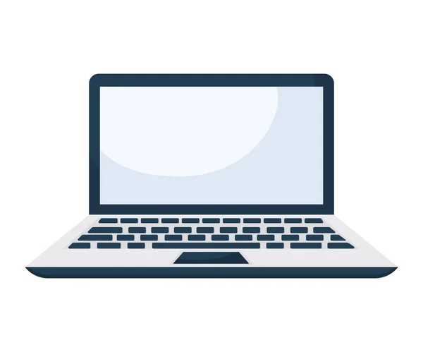 Gray laptop computer — Stock Vector