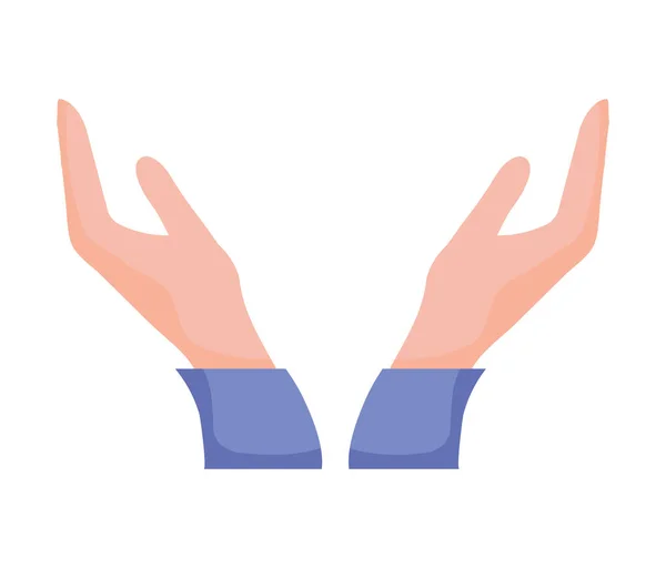 Design mit erhobenen Händen — Stockvektor