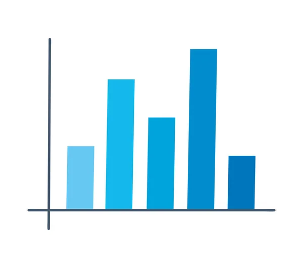 Grafico a barre blu — Vettoriale Stock