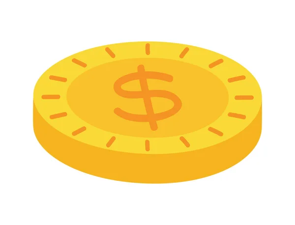 Ilustracja złotej monety — Wektor stockowy