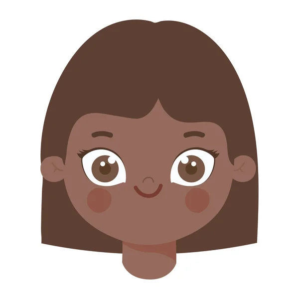 Afro fille souriant — Image vectorielle