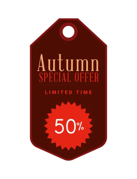 Representação de etiqueta de outono — Vetor de Stock