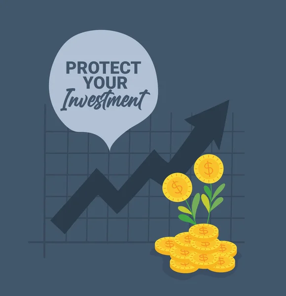 Постер для защиты инвестиций — стоковый вектор