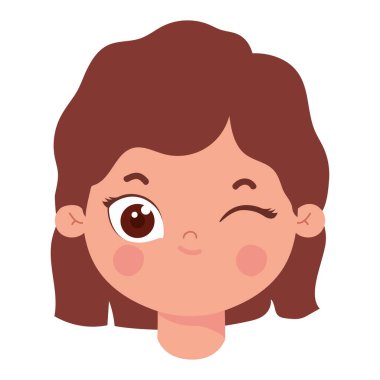 Kadın çocuk göz kırpıyor