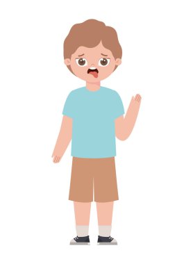 Tiksinmiş genç bir erkek.