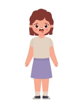 Tiksinmiş genç bir kadın.