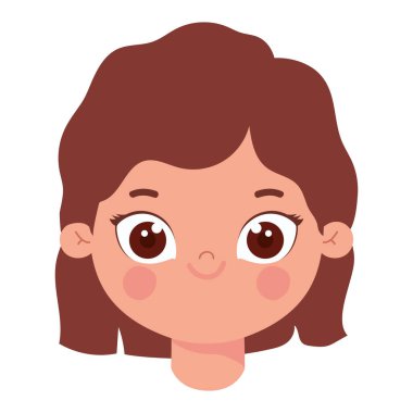 Beyaz kız gülümsüyor.