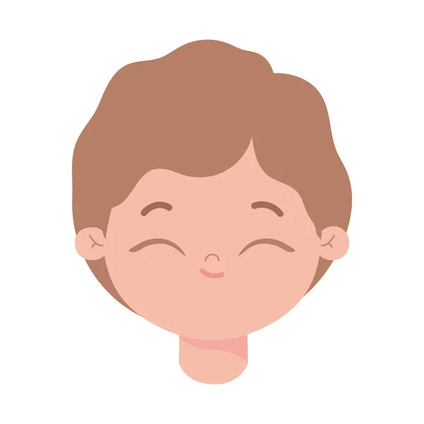 Niño varón con sonrisa — Vector de stock