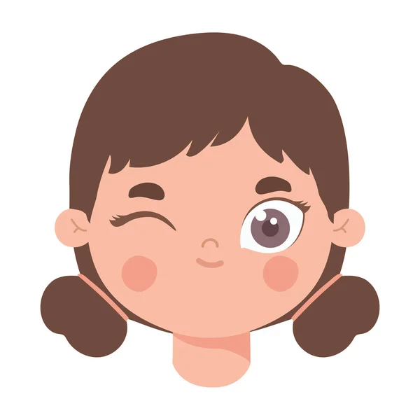 Jovencita guiñando el ojo — Vector de stock