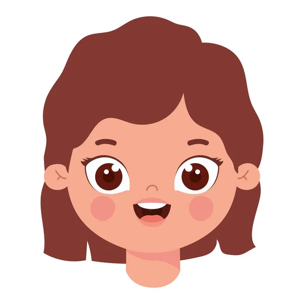 Enfant féminin gai — Image vectorielle