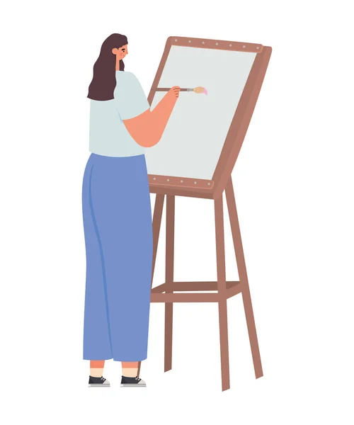 Woman painting representation — Stock Vector