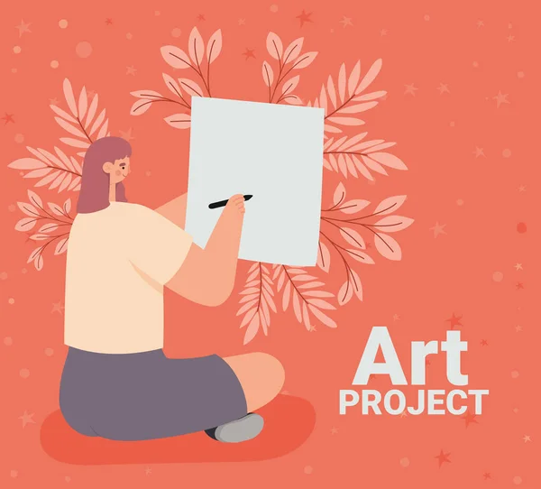 Art project poster — Stockvector