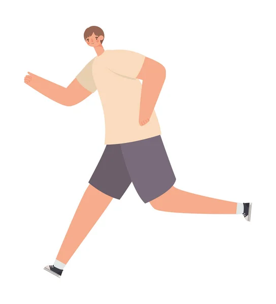 Hombre corriendo ilustración — Archivo Imágenes Vectoriales