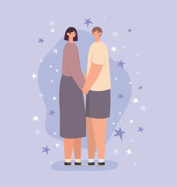 Romantic couple design — Stock Vector