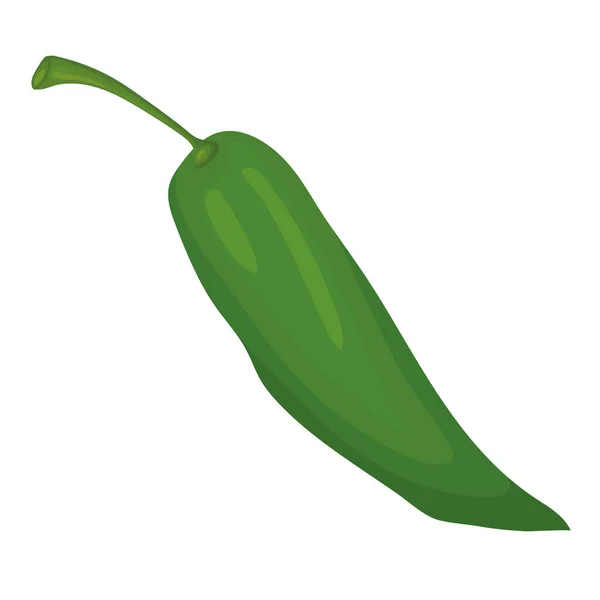 Pimiento verde y frío — Vector de stock