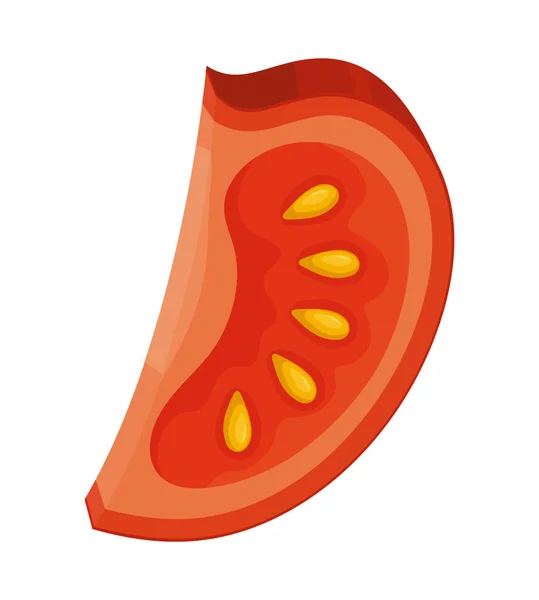 Ikon potongan tomat - Stok Vektor