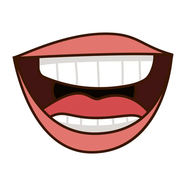 Gülümseyen ağız illüstrasyonu — Stok Vektör