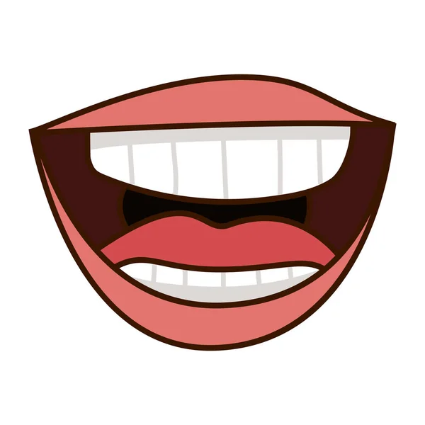 Sonriente boca ilustración — Vector de stock