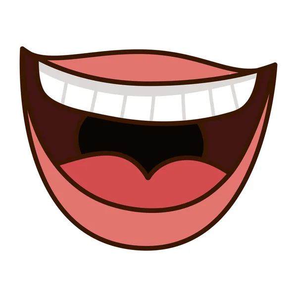 Smiling mouth representation — Stock Vector