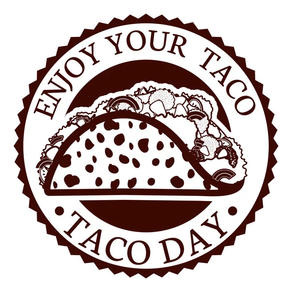 Representación de sello de taco — Vector de stock