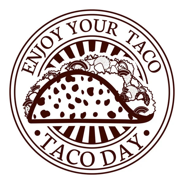 Diseño de sello de taco — Vector de stock