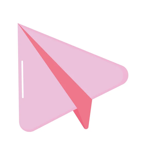 Avion en papier rose — Image vectorielle