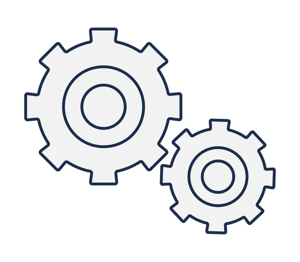 Illustration à deux roues dentées — Image vectorielle