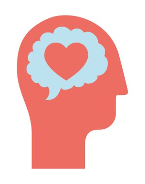 Siluet baş ve bulut