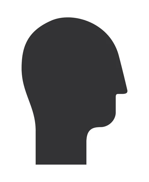 Face silhouette illustration — Vector de stock