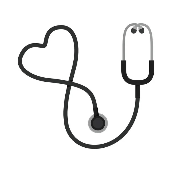 Stethoscope heart shape — Stock Vector