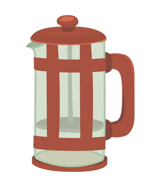 Glass coffeemaker design — Stockvector