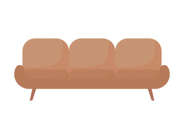 Brown sofa design — Vettoriale Stock