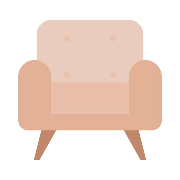 Beige armchair illustration — Vector de stock